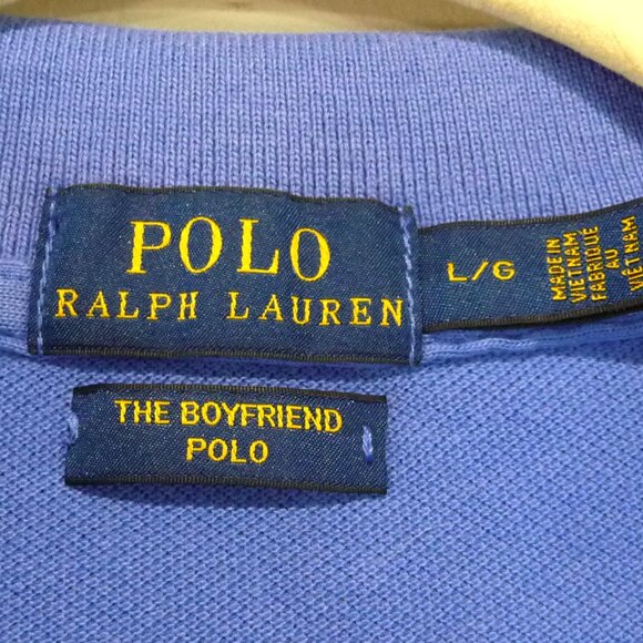 Polo Ralph Lauren Boyfriend Polo
Blue/white stripe
Size L
Tunic length - Picture 4 of 6